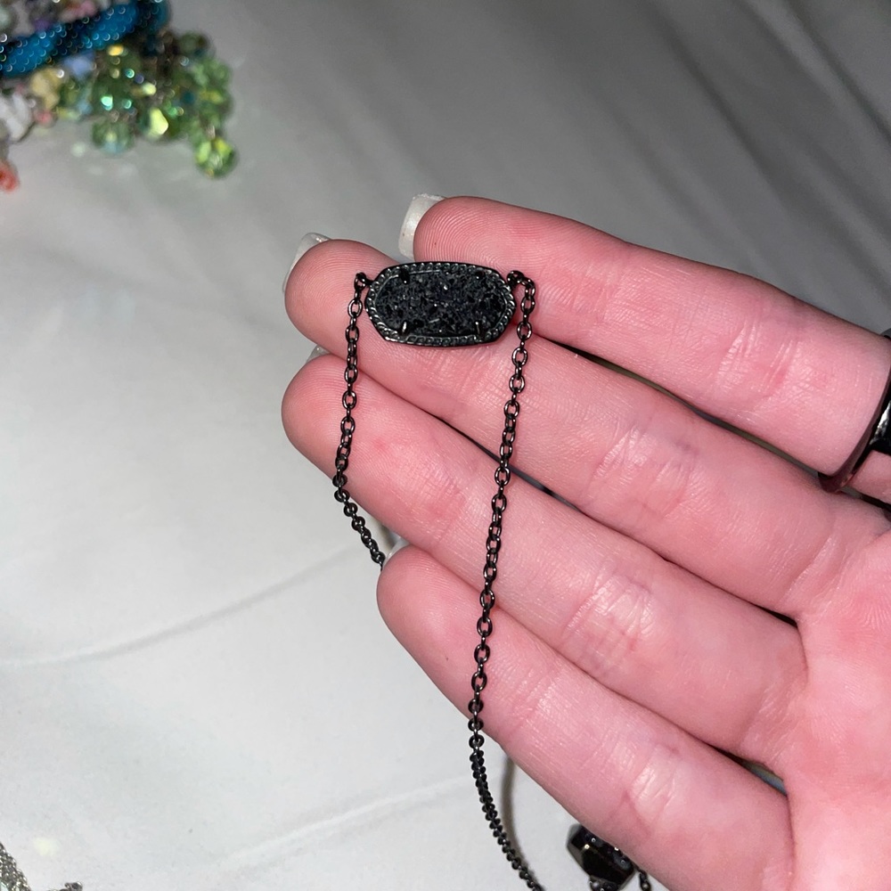 Kendra Scott Elisa Gun Metal Necklace